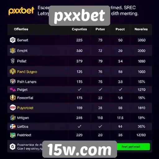 Comparativo entre Pxxbet e concorrentes do mercado